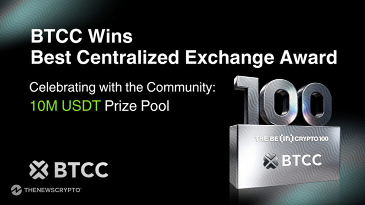 BTCC Exchange Wins Best Centralized Exchange (Community Choice) at BeInCrypto 100 Awards 2025
