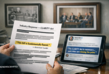 U.S. Crypto Regulation Debate Heats Up as Hoskinson Criticises CLARITY Act Endorsement
