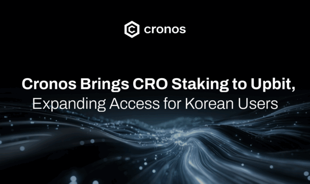 Upbit Enables $CRO Staking, Expanding Cronos Access for Korean Users