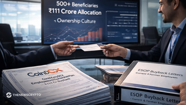 CoinDCX dell'India Lancia un Programma di Riacquisto ESOP da ₹111 Crore ($12,24 milioni) per il Personale Attuale ed Ex Dipendenti