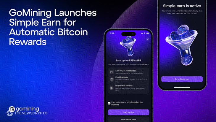 GoMining Simple Earn Enables Autonomous Bitcoin Yield Accrual via Single-Toggle Integration