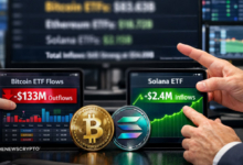 U.S. Spot Bitcoin and Ethereum ETFs Post Outflows, Solana ETFs See Inflows