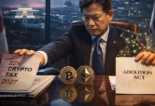 South Korea’s Opposition Party Pushes to Scrap 22% Crypto Tax Set for 2027