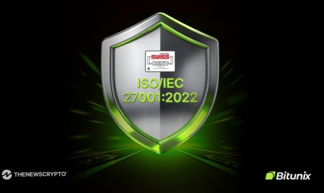 Bitunix Exchange Secures ISO 27001:2022 Certification, Reinforcing Strong Protection of User Data