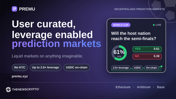 Premu Opens User-Created, Leveraged Prediction Markets Ahead of the 2026 World Cup