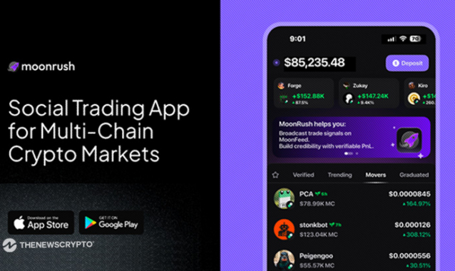 MoonRush Launches Social Trading App Combining On-Chain Market Discovery and AI-Powered Risk Protection