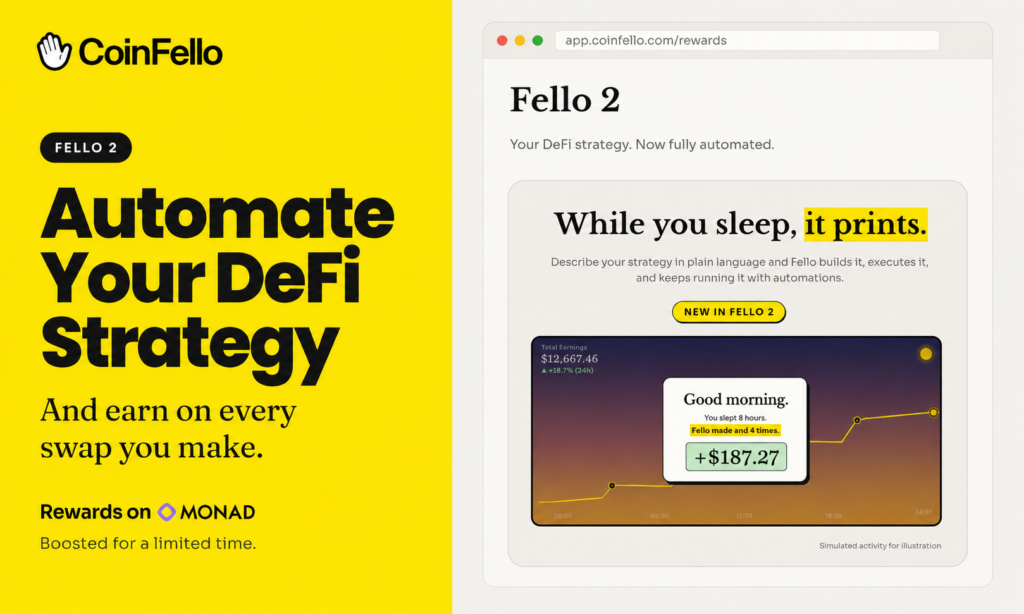 CoinFello Unveils Fello 2 for Automated DeFi Strategies
