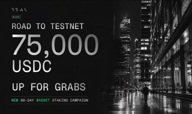 Real Launches 90-Day $ASSET Staking Campaign With 75,000 USDC Rewards