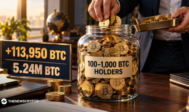 Bitcoin Whales Keep Accumulating as Price Slips: 100–1,000 BTC Wallets Add 113,950 BTC