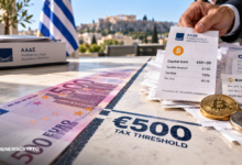 Greece Proposes 10% Crypto Tax With €500 Annual Exemption